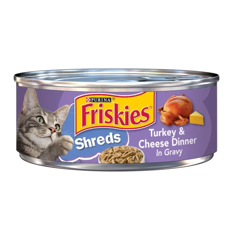 Cat Food Shredded Turkey and Cheese Flavor 5.5 Ounce Can