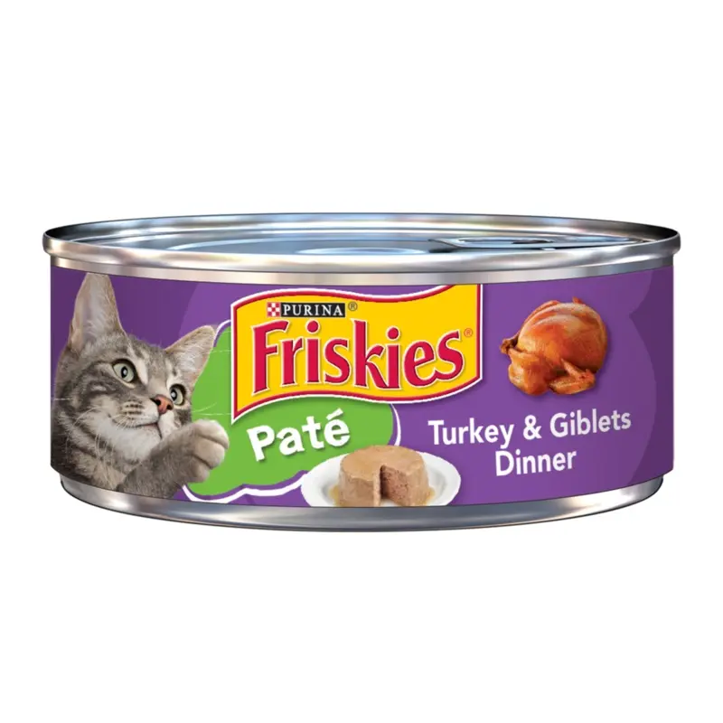 Cat Food Turkey and Giblet Pate Wet Food 5.5 Ounce Can