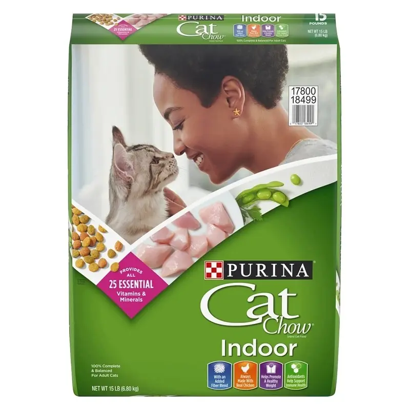 Indoor Formula Dry Cat Food, 15 Pound Bag