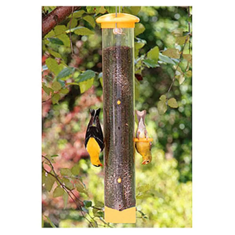Finch Tube Bird Feeder with 1 Pound Capacity for Outdoor Feeding