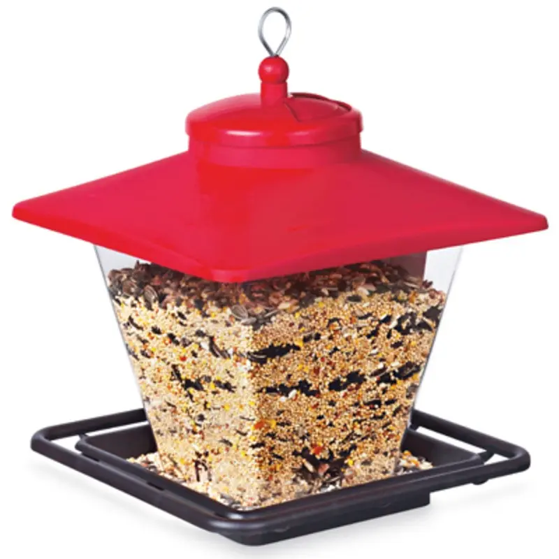 Hopper Style Bird Feeder with 7 Pound Capacity for Outdoor Use