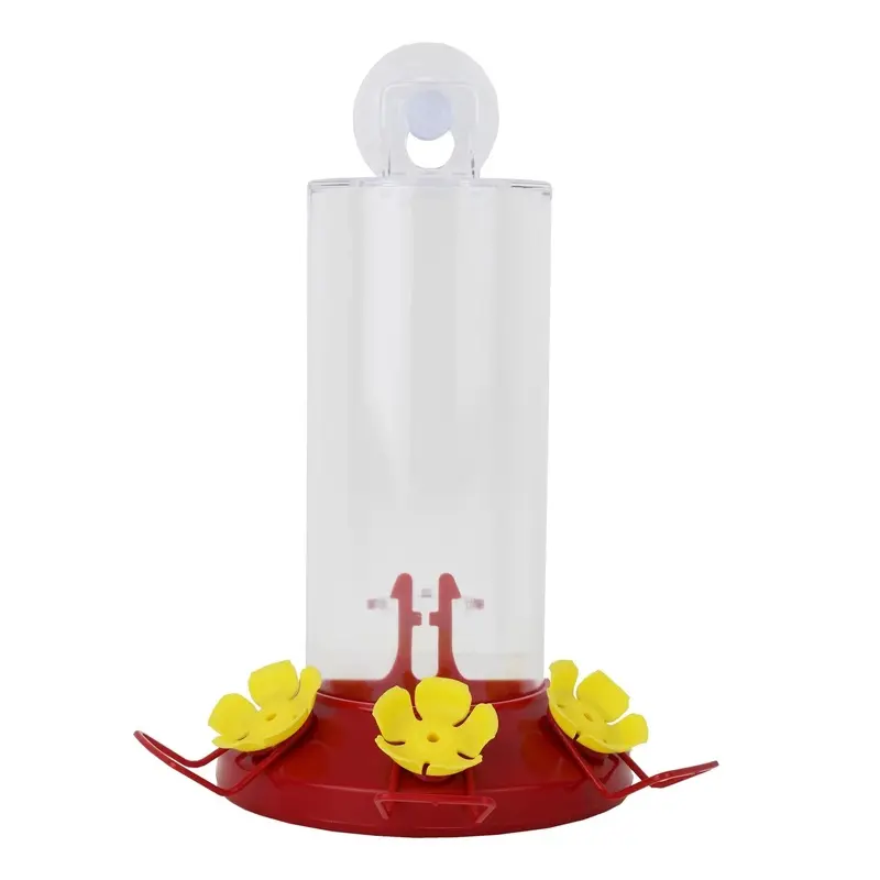 Hummingbird Feeder with Window Mount, 8 Ounce Capacity, Clear Plastic Reservoir