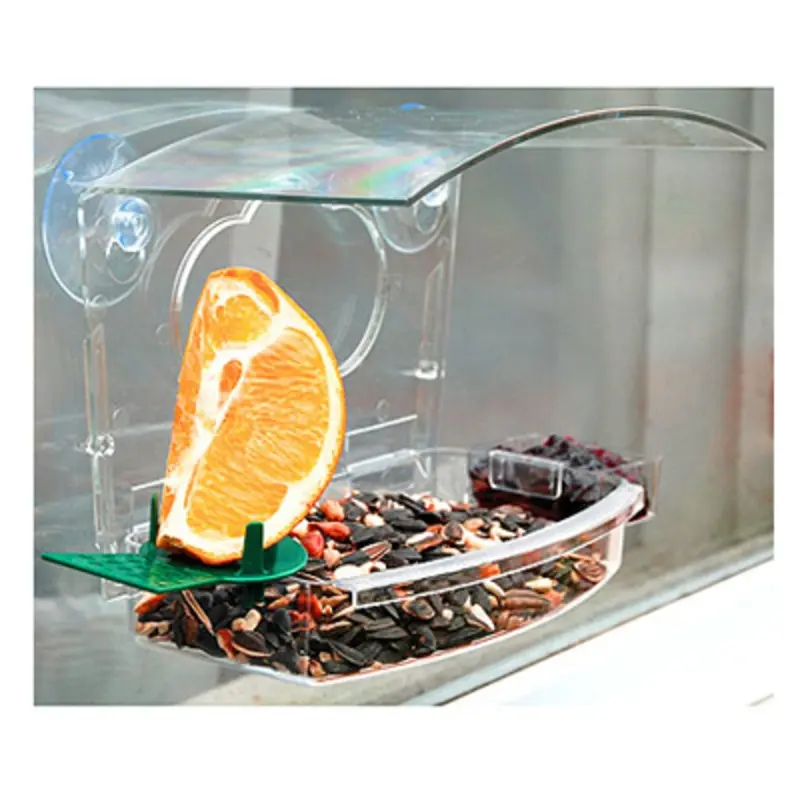 Mixed Treat Window Bird Feeder with Suction Cups for Easy Attachment