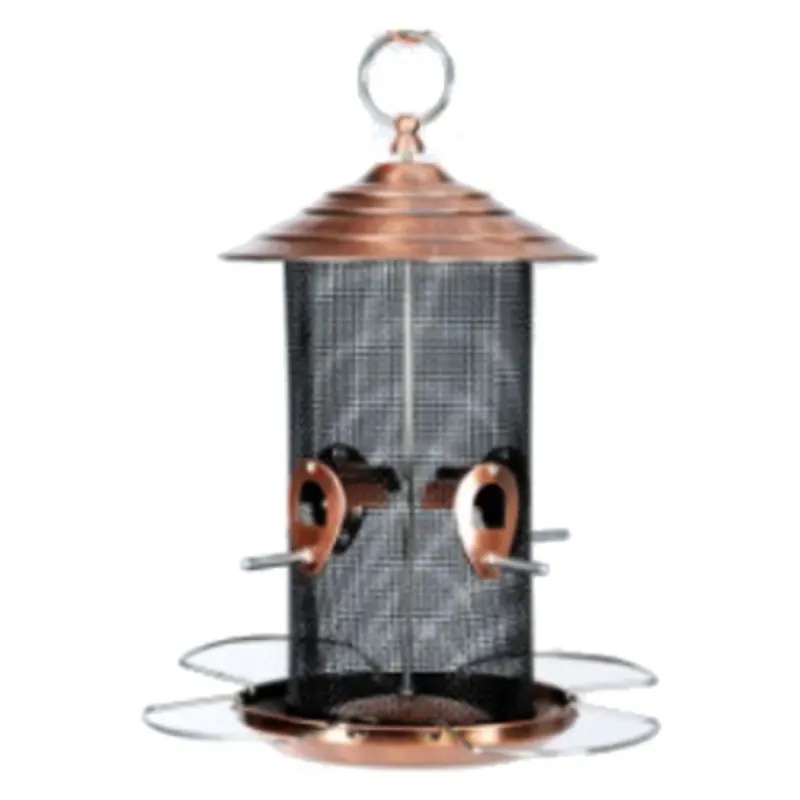 Copper Finish Mixed Seed Bird Feeder with Durable Construction