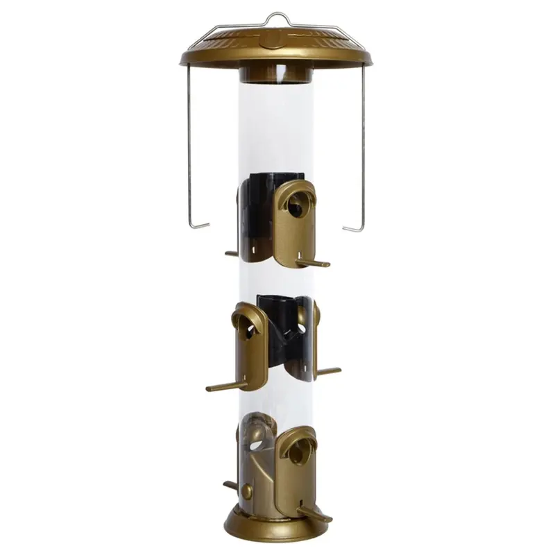 Deluxe Flip-Top Tube Bird Feeder with Funnel Design for Easy Filling