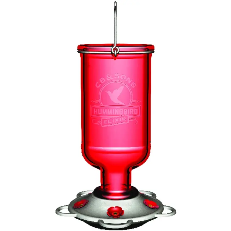 Elixir Hummingbird Feeder with 13 Ounce Capacity, Durable and Easy to Clean