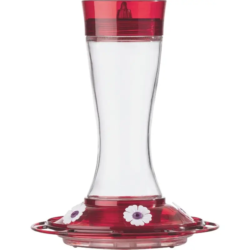 Garnet Red Hummingbird Feeder with 20 Ounce Capacity and Multiple Feeding Ports