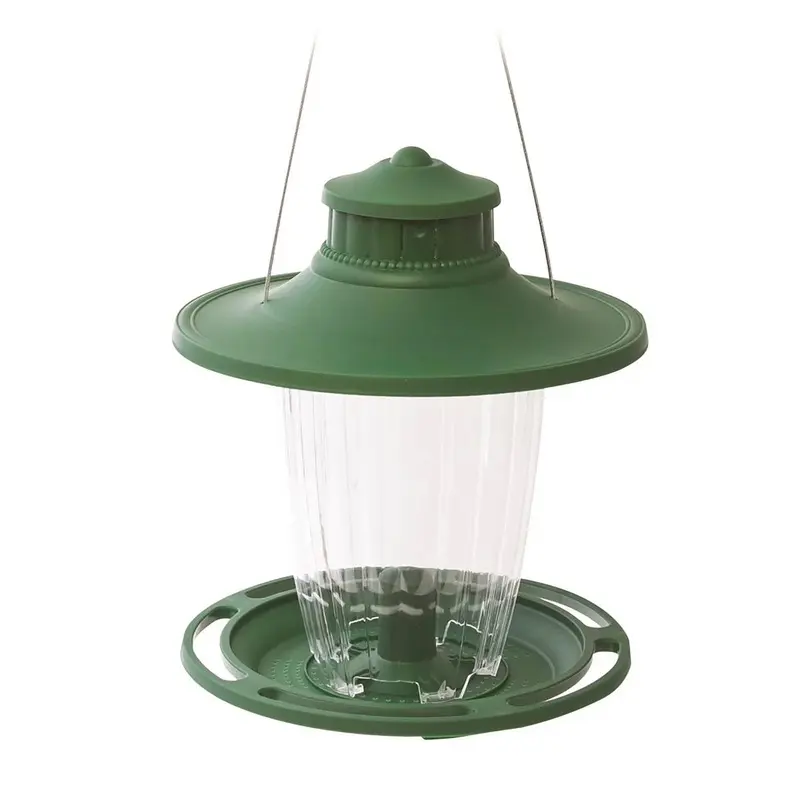 Large Lantern Style Bird Feeder with Durable Construction and Easy Refilling Design