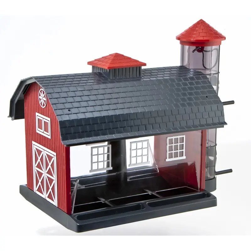 Red Barn Combo Bird Feeder with 7 Pound Capacity