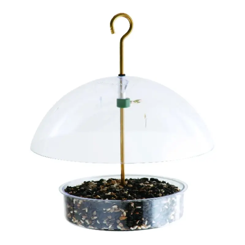 Seed Saver Domed Bird Feeder with Weather-Resistant Dome and Easy Fill Design
