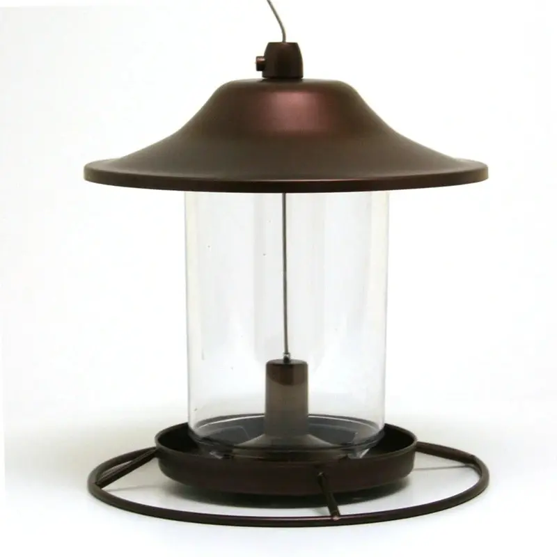 Small Panorama Bird Feeder, 9.25 Inch Diameter, Durable Outdoor Hanging Feeder