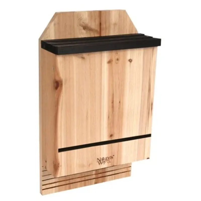 Cedar Bat House Durable Wooden Shelter for Bats Outdoor Wildlife Habitat