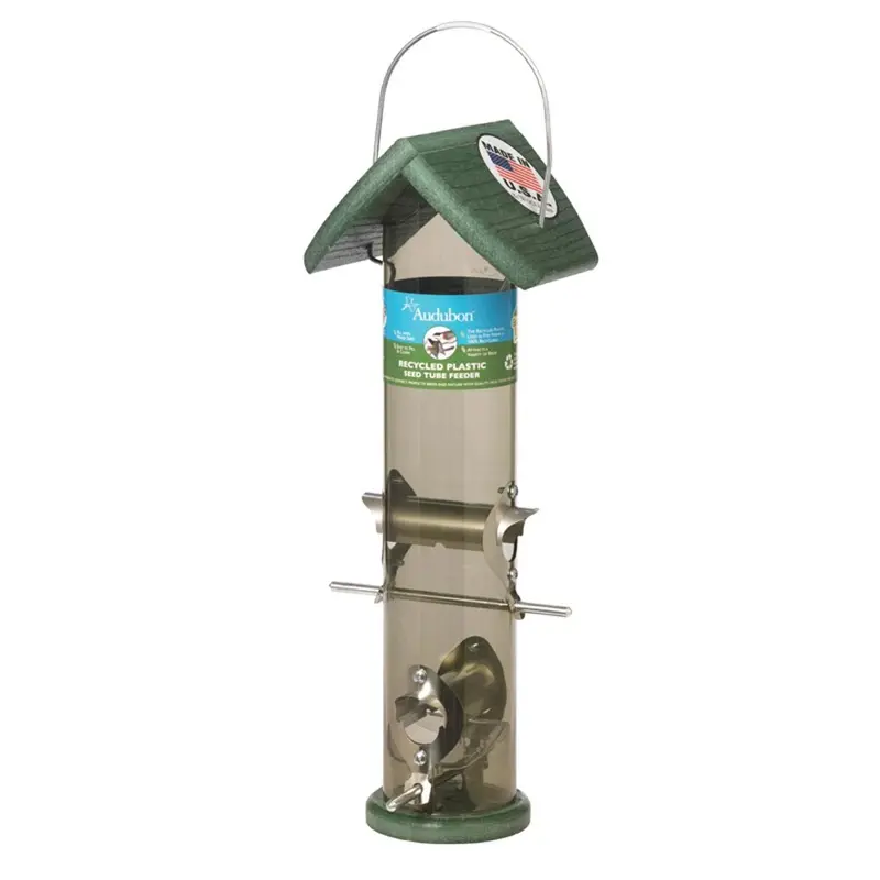 Going Green Mixed Seed Tube Bird Feeder with 2 Pound Capacity