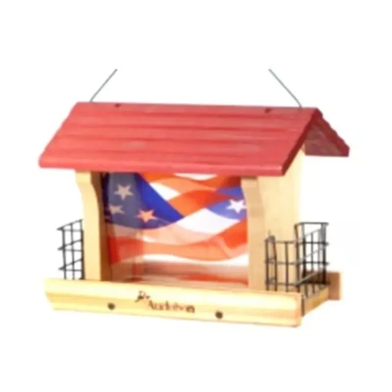 USA Cedar Ranch Bird Feeder, Holds Seed & Suet