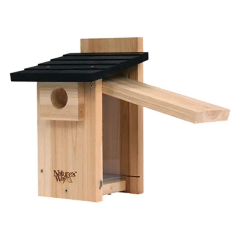 Cedar Bluebird Viewing House Birdhouse with Viewing Window for Outdoor Garden