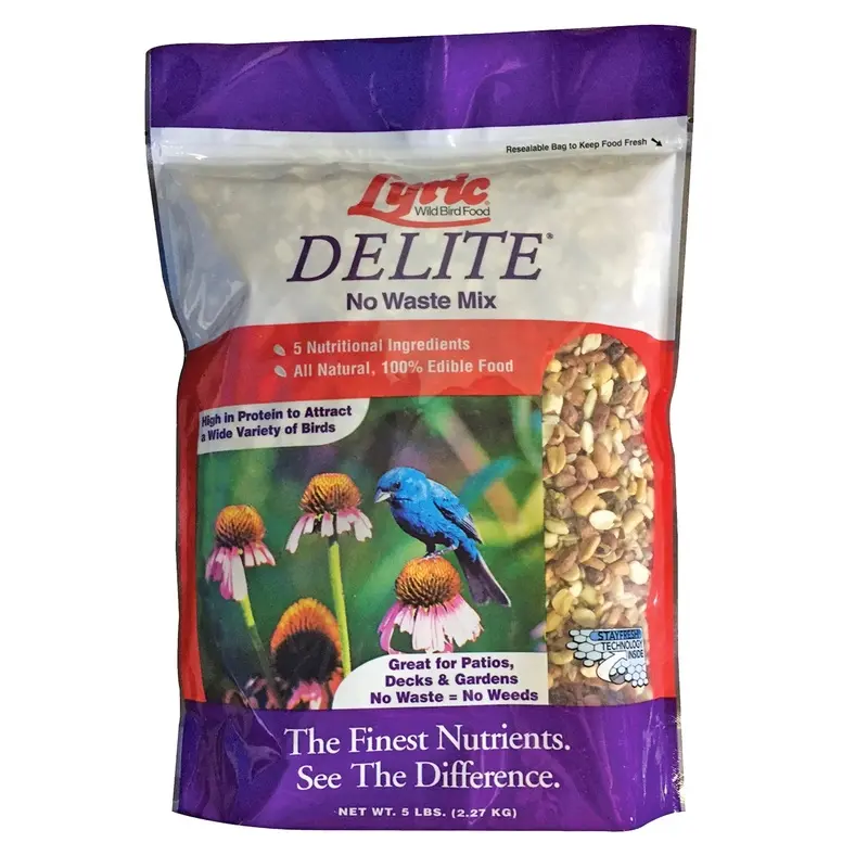 Delite High Protein No Waste Bird Food Mix, 5 Pounds