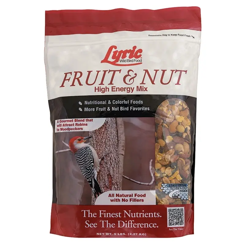 Fruit and Nut High Energy Wild Bird Food Mix, 5 Pounds Bag
