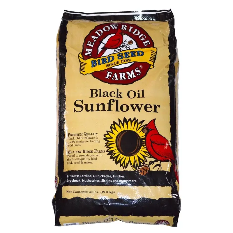Wild Bird Food Black Oil Sunflower Seeds 40 Pounds Bag