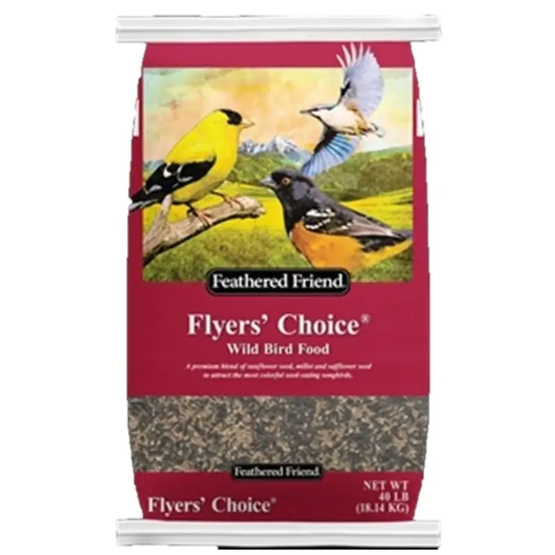Flyers Choice Wild Bird Food, 40 Pound Bag, Premium Blend for Attracting Wild Birds