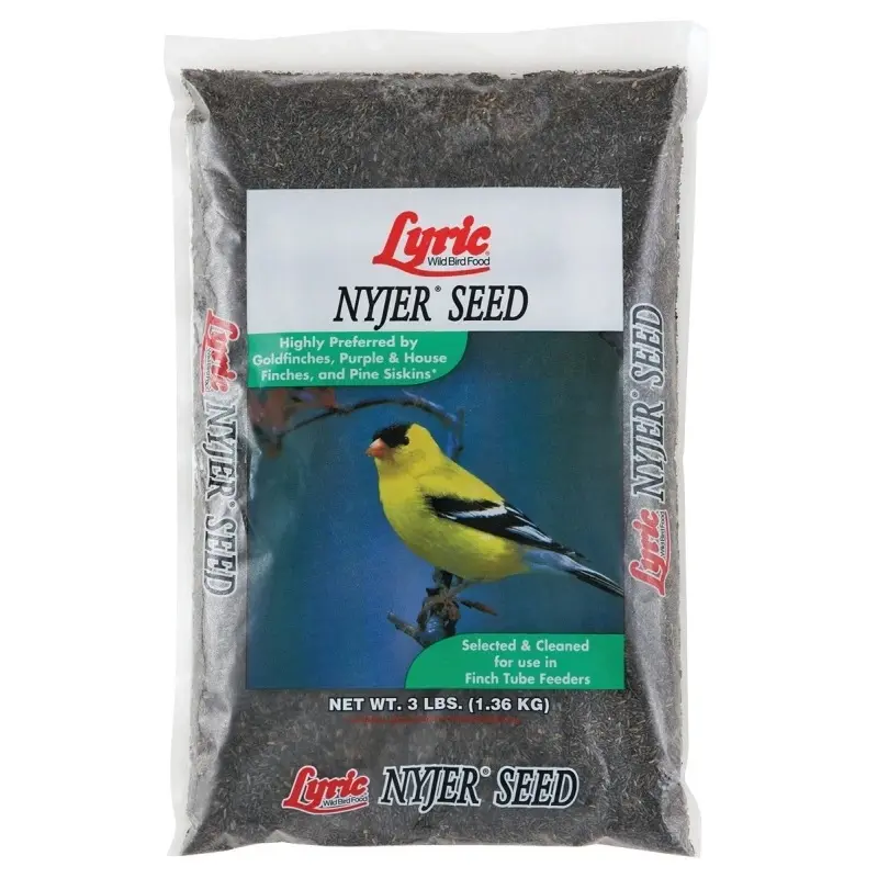 Nyjer Bird Food Seed, 3 Pound Bag, High-Energy Small Seed for Finches and Songbirds