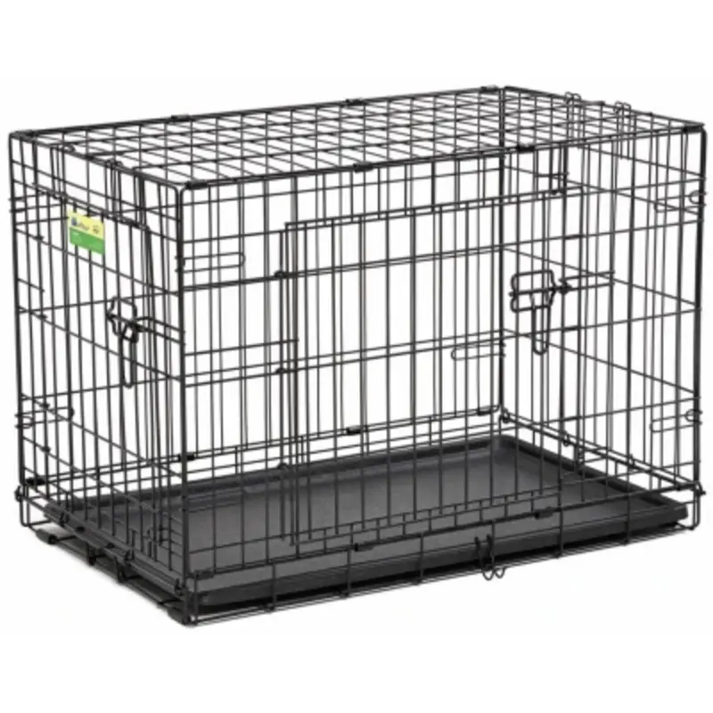 30 Inch Two Door Dog Crate with Durable Construction and Secure Latches