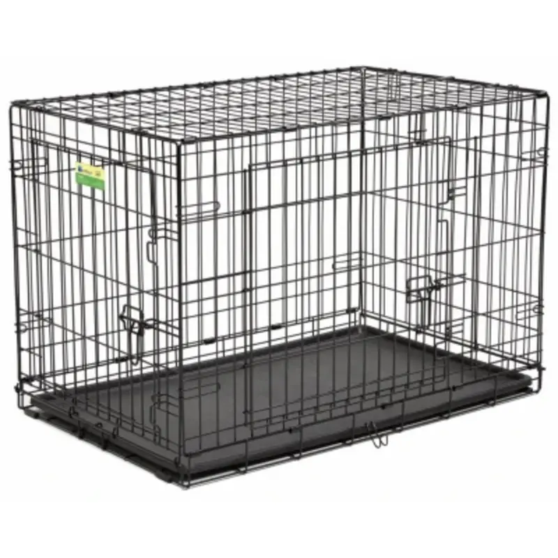 36 Inch Two Door Dog Crate with Durable Metal Construction