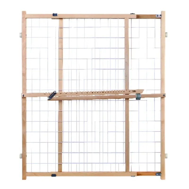 Extra-Wide Portable Wire Mesh Gate Adjustable 29.5 to 50 Inches by 32 Inches