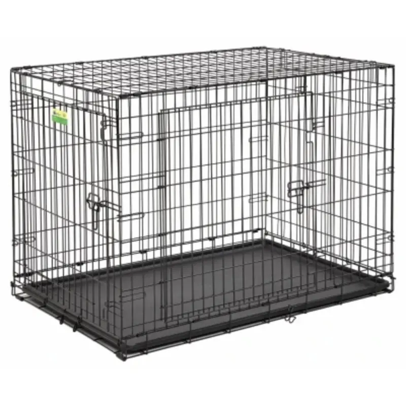 48 Inch Two Door Dog Crate with Durable Metal Construction and Secure Latches