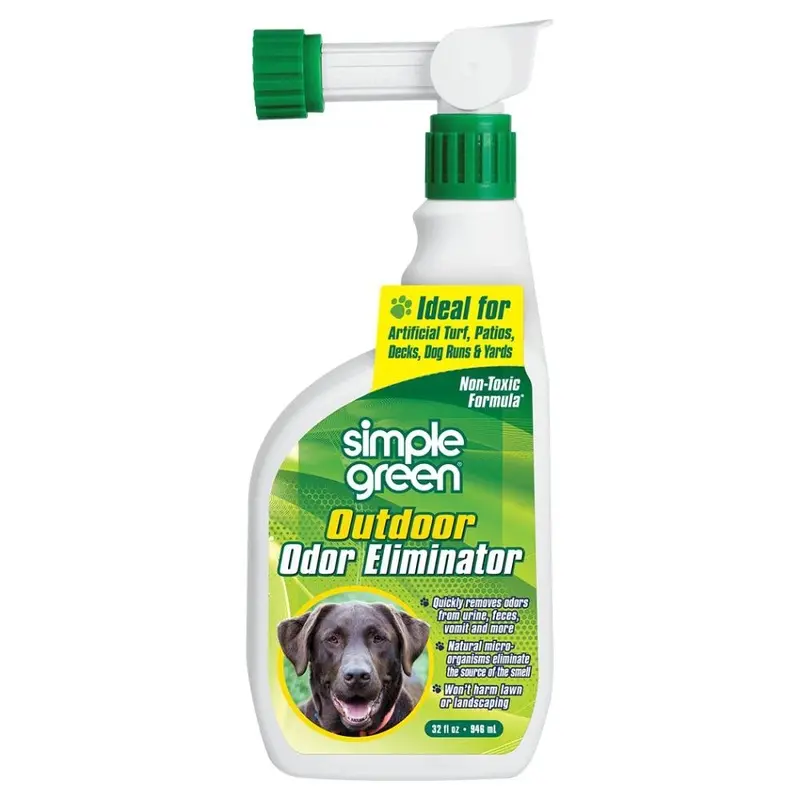 Outdoor Pet Odor Eliminator Spray, 32 Ounce Bottle for Effective Odor Removal