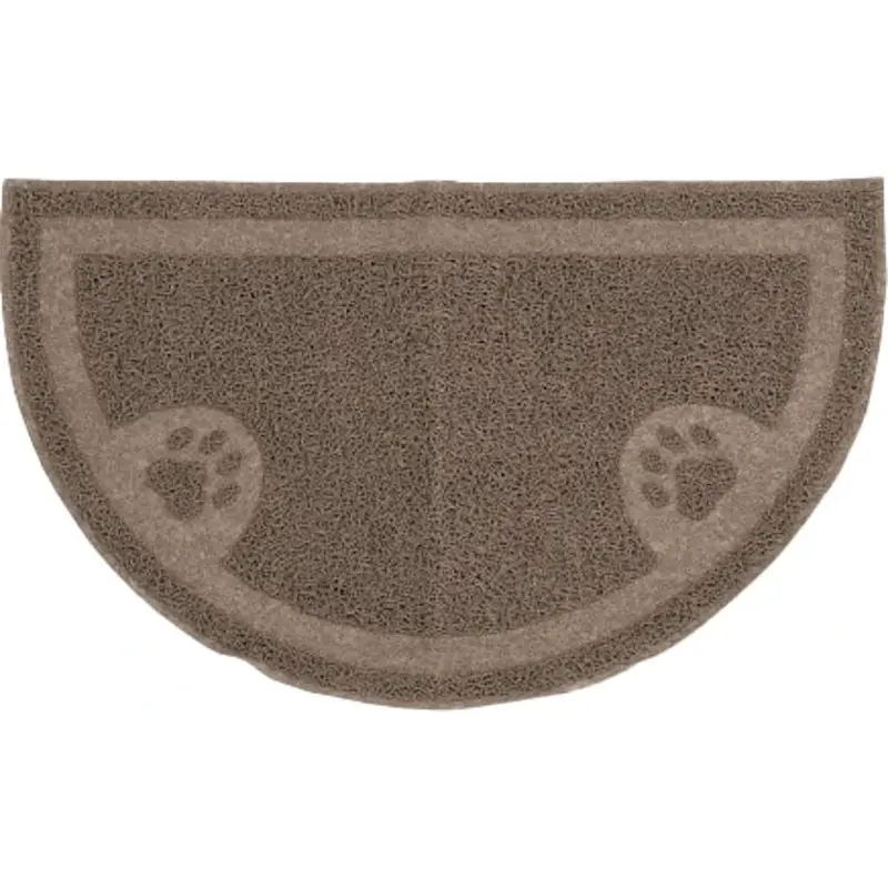 Rubber Litter Box Mat, 1/2 Circle