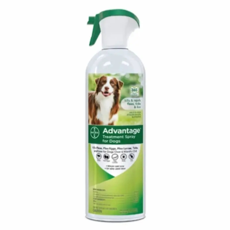 Advantage Flea and Tick Treatment Spray for Dogs and Puppies, 15 Ounce Bottle