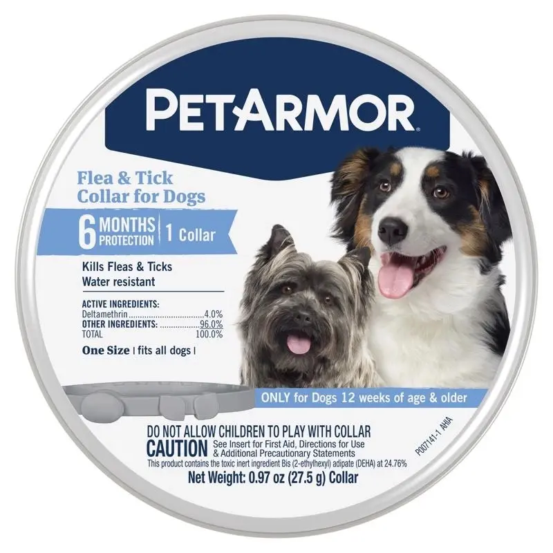 Flea and Tick Protection Dog Collar, One Size Fits All, Adjustable Length