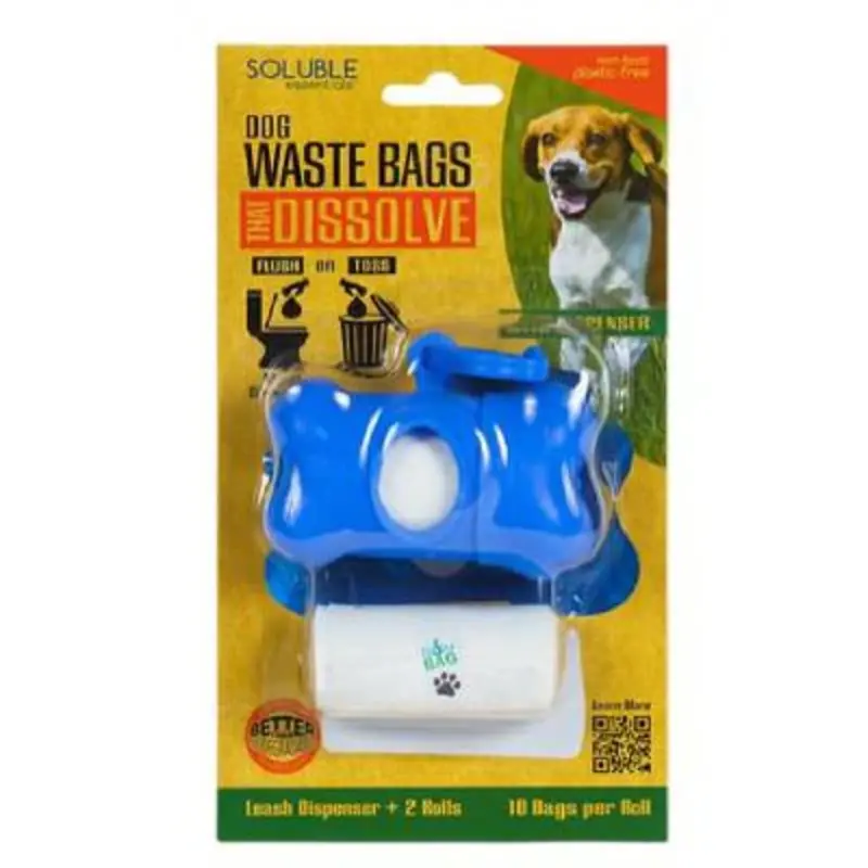 Poop Bag Dispenser & 2 Rolls of Bags, 20-Ct.