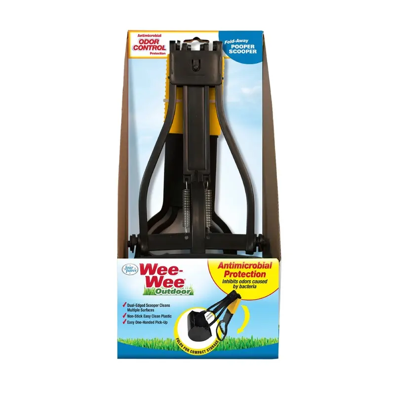 Wee-Wee Fold-Away Pooper Scooper with Foldable Handle for Easy Storage