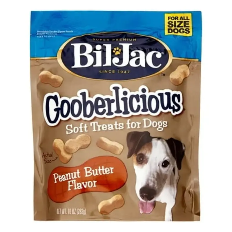 Gooberlicious Peanut Butter Flavor Dog Treats, 10 Ounce Jar