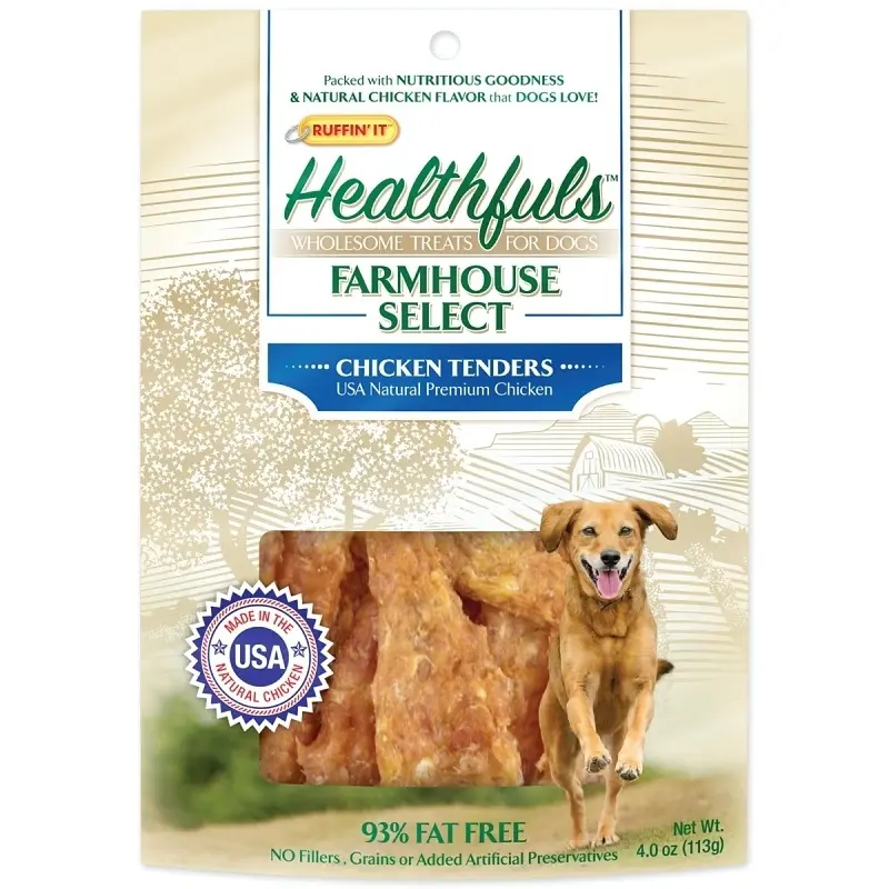 Healthfuls Farmhouse Selects Chicken Jerky Dog Treats, 4 Ounce Pack