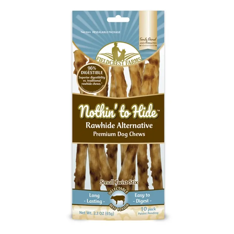 Nothin' to Hide Twist Stix Dog Chew Treats, Beef, 10-Pk.