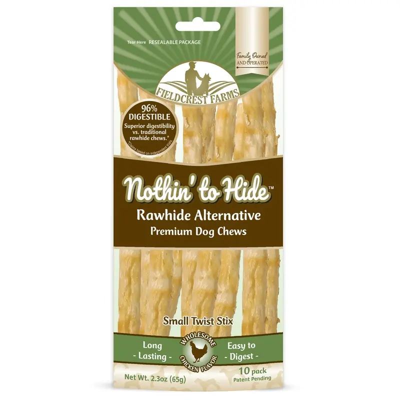 Nothin' to Hide Twist Stix Dog Chew Treats, Chicken, 10-Pk.