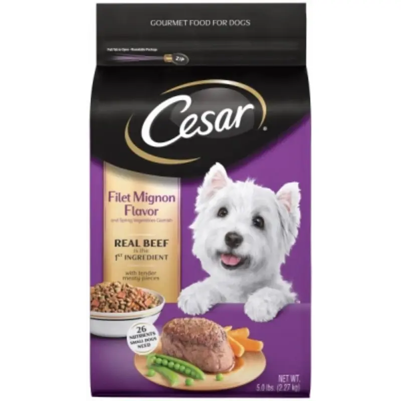 Dry Dog Food Filet Mignon Flavor 5 Pounds Bag