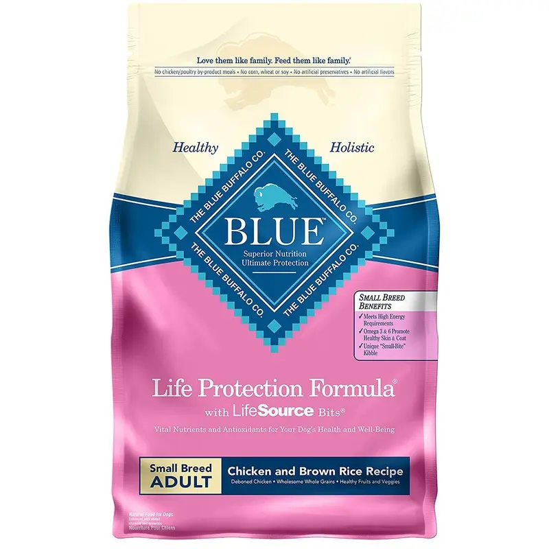 Dry Dog Food with Chicken and Rice Flavor, 5 Pounds Bag