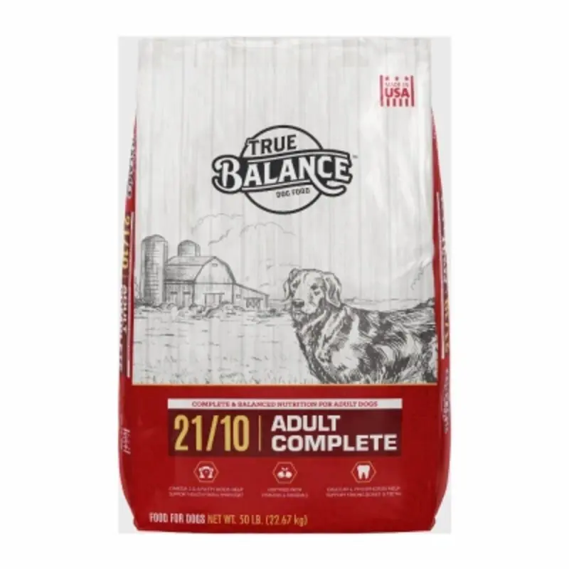 Adult Complete Dry Dog Food 21 Percent Protein 10 Percent Fat Formula 50 Pounds Bag