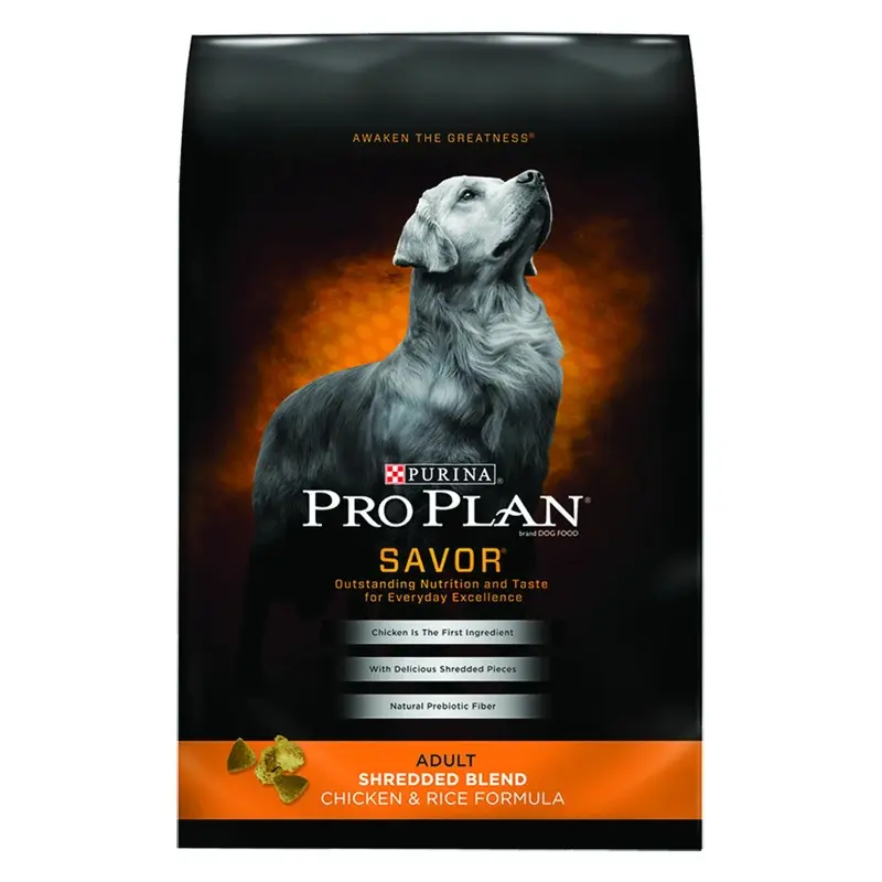 Dry Dog Food Shredded Blend Chicken and Rice Flavor 35 Pounds Bag