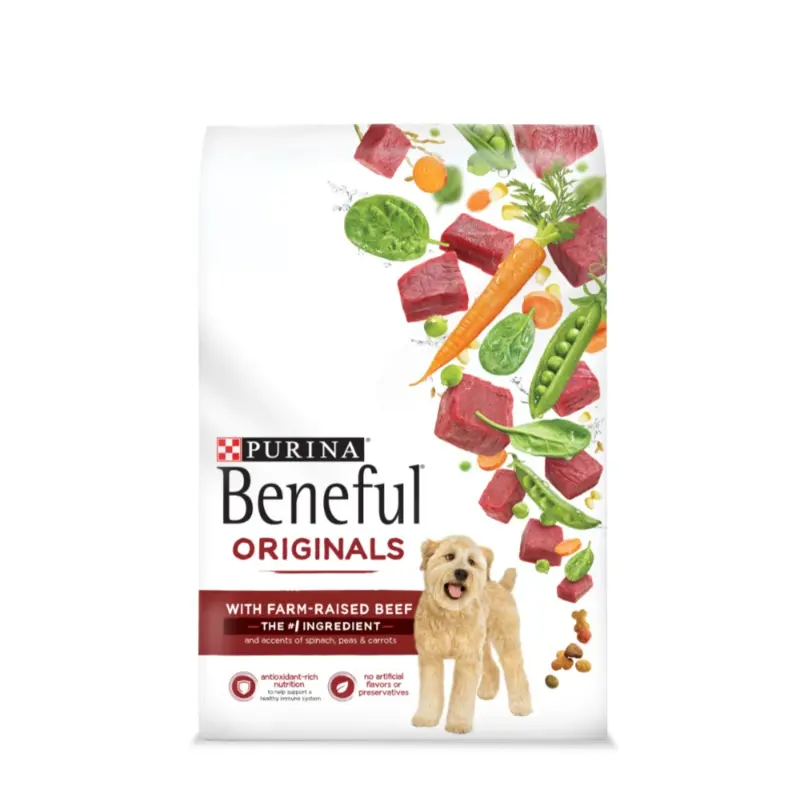 Dry Dog Food with Beef Flavor, 28 Pounds Bag
