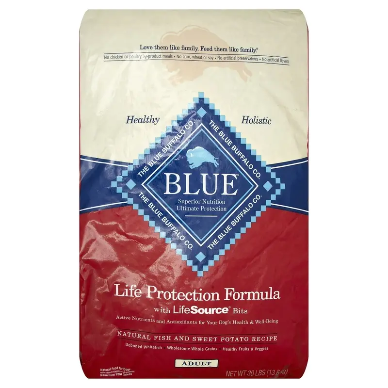 Dry Dog Food with Fish and Sweet Potato Flavor, 30 Pounds Bag