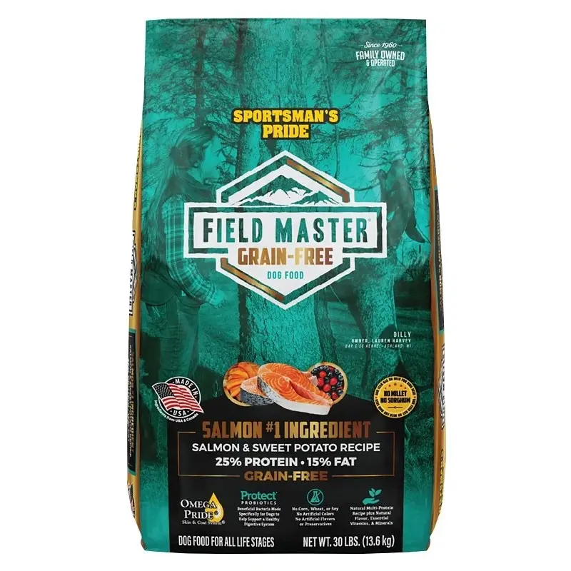 Field Master Grain-Free Dry Dog Food with Salmon and Sweet Potato, 30 Pounds Bag