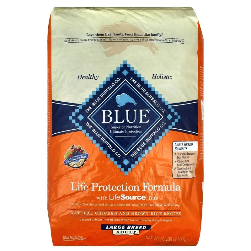 Large Breed Dry Dog Food with Chicken and Rice, 30 Pounds Bag