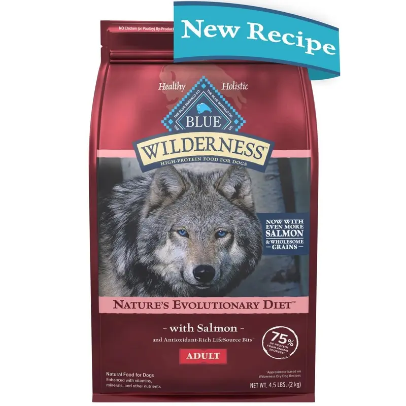 Wilderness Dry Dog Food with Salmon Flavor, 4.5 Pounds Bag